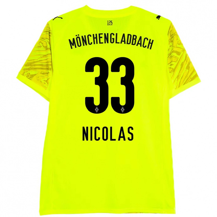 Danxen Men Moritz Nicolas #33 Yellow Black Goalkeeper Jersey 2025/26 T-Shirt