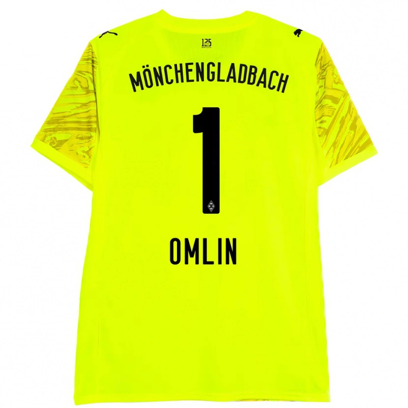 Danxen Men Jonas Omlin #1 Yellow Black Goalkeeper Jersey 2025/26 T-Shirt