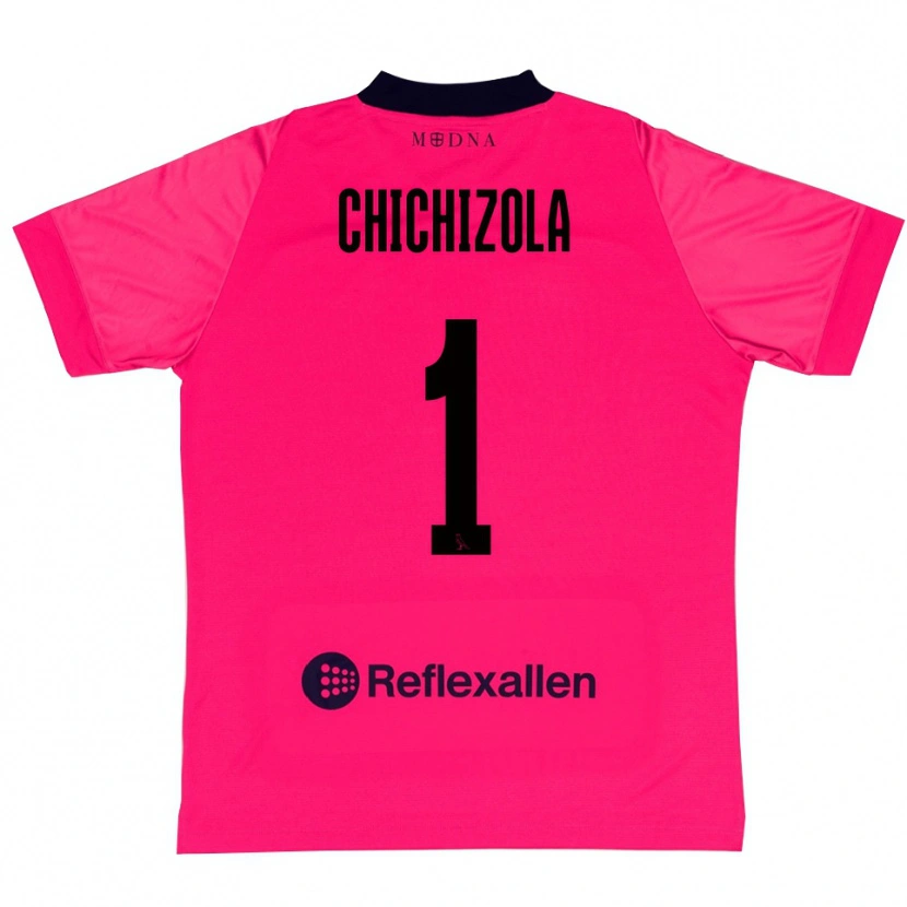 Danxen Men Leandro Chichizola #1 Deep Pink Black Goalkeeper Jersey 2025/26 T-Shirt