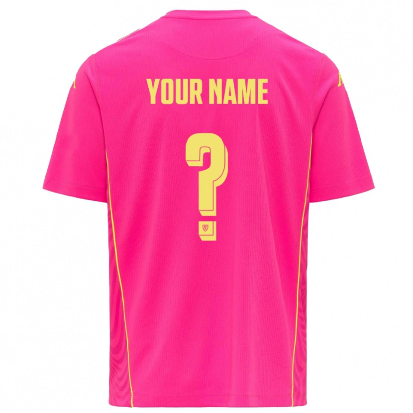 Danxen Men Spezia Calcio Deep Pink Yellow Goalkeeper Jersey 2025/26 T-Shirt