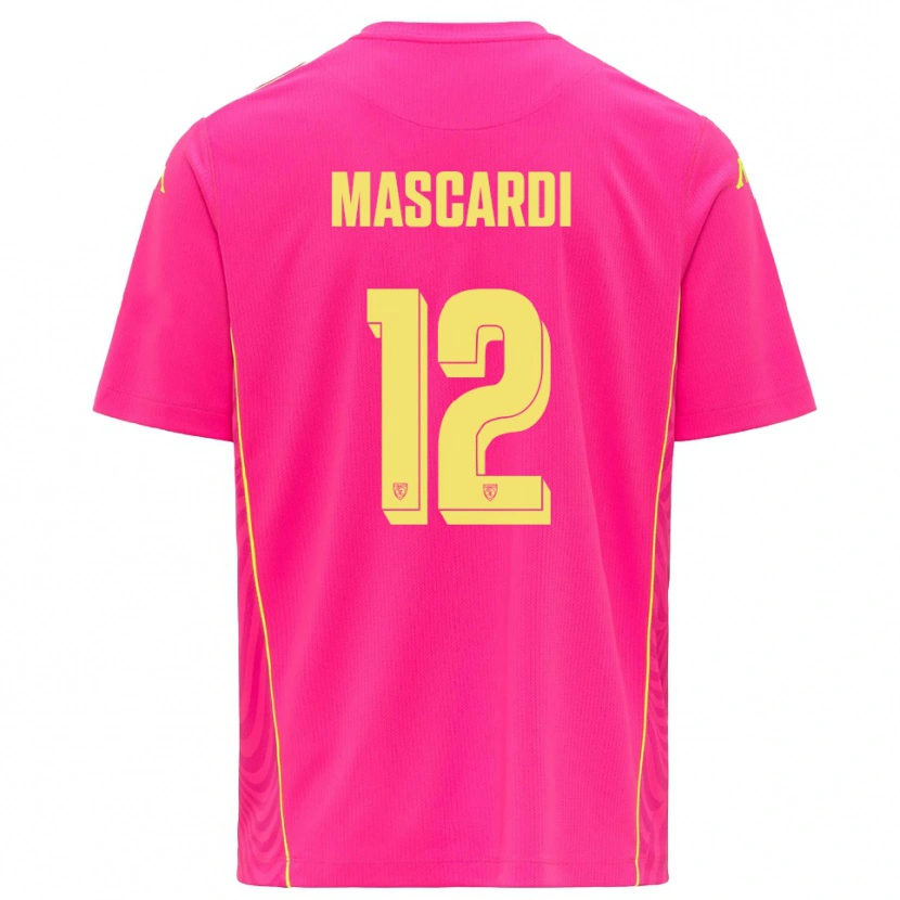 Danxen Men Diego Mascardi #12 Deep Pink Yellow Goalkeeper Jersey 2025/26 T-Shirt