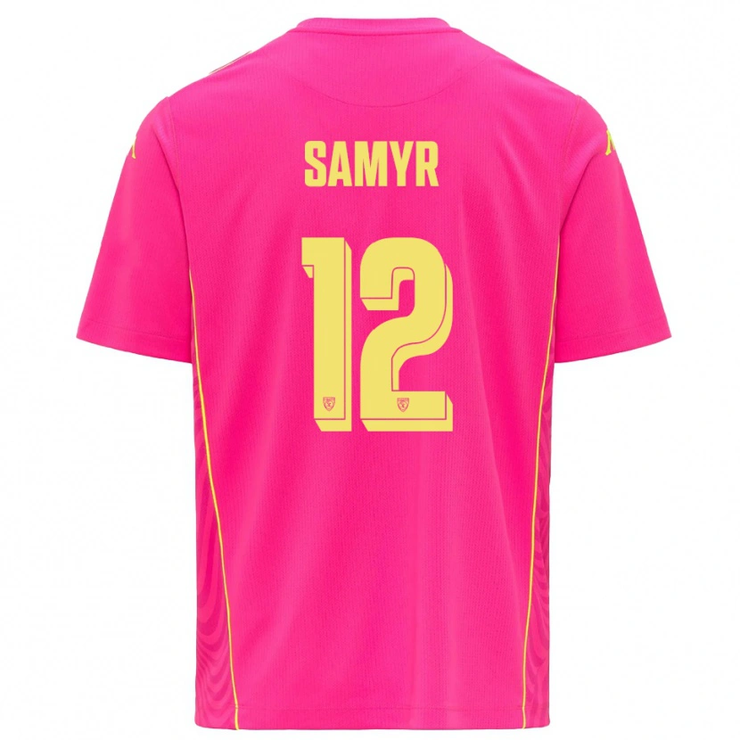 Danxen Men Walid Samyr #12 Deep Pink Yellow Goalkeeper Jersey 2025/26 T-Shirt