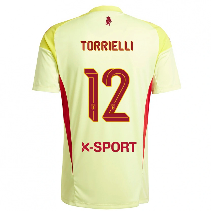 Danxen Men Edoardo Torrielli #12 Light Yellow  Red Goalkeeper Jersey 2025/26 T-Shirt