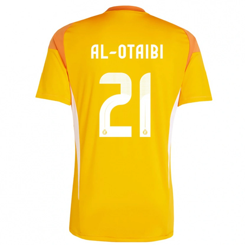Danxen Men Abdulrahman Al-Otaibi #21 Orange Yellow White Goalkeeper Jersey 2025/26 T-Shirt