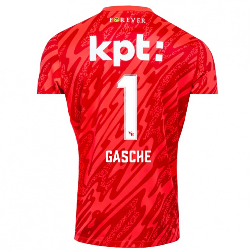 Danxen Men Bastian Gasche #1 Red White Goalkeeper Jersey 2025/26 T-Shirt