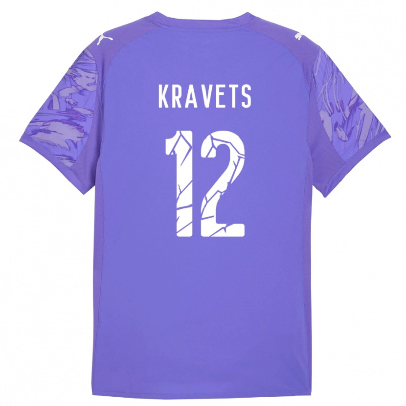 Danxen Men Vladyslav Kravets #12 Lilac Purple Goalkeeper Jersey 2025/26 T-Shirt