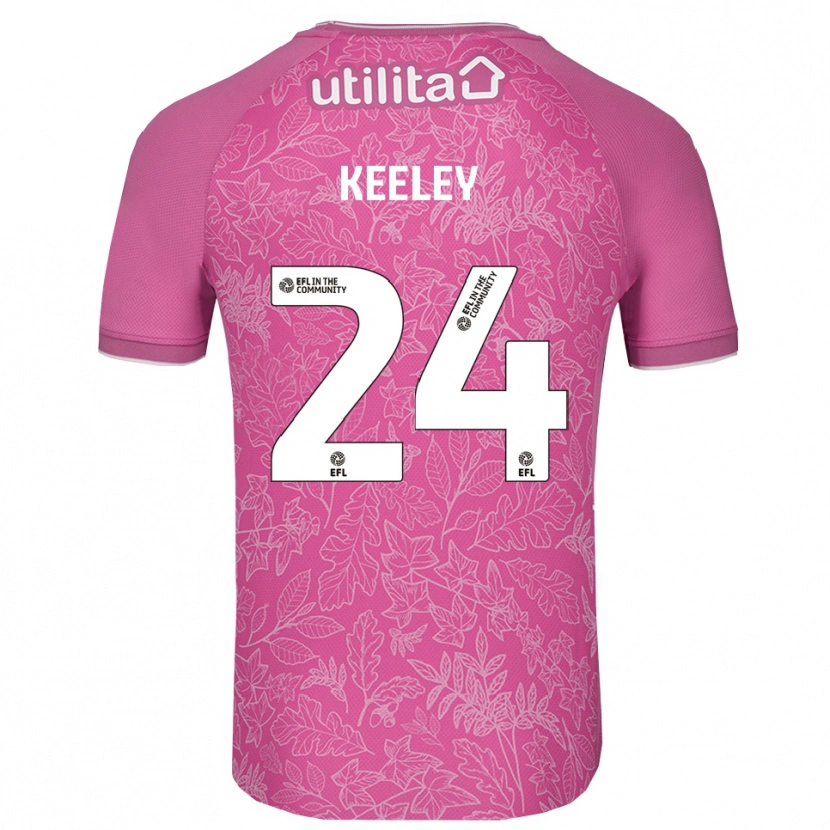 Danxen Men Josh Keeley #24 Pink Black Goalkeeper Jersey 2025/26 T-Shirt