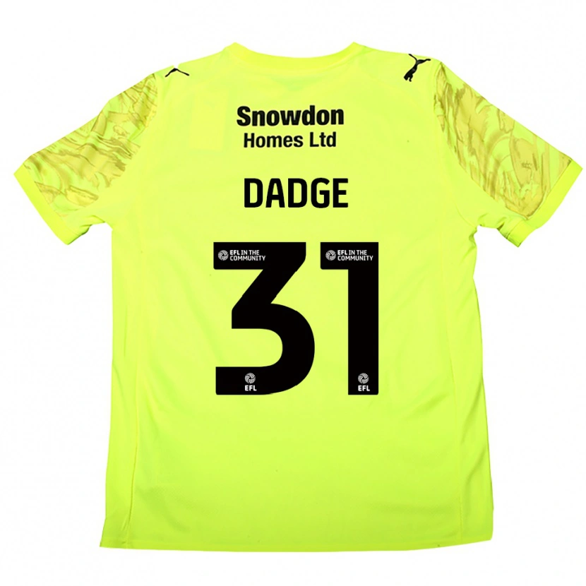 Danxen Men James Dadge #31 Fluorescent Green Goalkeeper Jersey 2025/26 T-Shirt