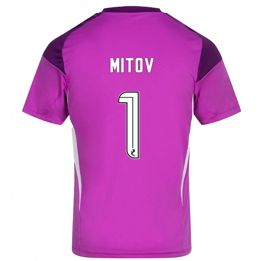Danxen Men Dimitar Mitov #1 Purple Magenta Goalkeeper Jersey 2025/26 T-Shirt
