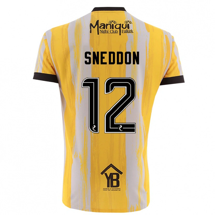 Danxen Men Jamie Sneddon #12 Yellow Black Goalkeeper Jersey 2025/26 T-Shirt