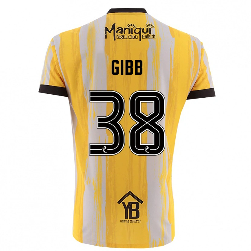 Danxen Men Thomas Gibb #38 Yellow Black Goalkeeper Jersey 2025/26 T-Shirt