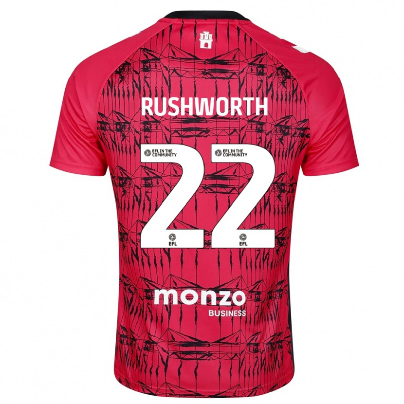 Danxen Men Carl Rushworth #22 Red White Goalkeeper Jersey 2025/26 T-Shirt