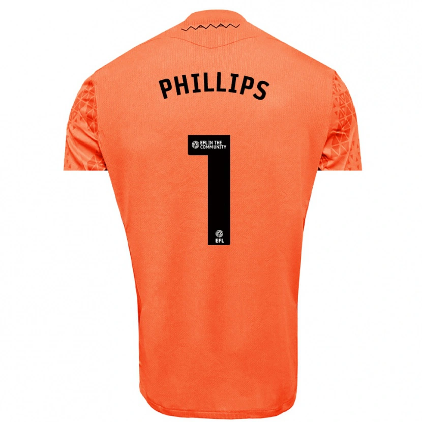Danxen Men Jack Phillips #1 Orange Black Goalkeeper Jersey 2025/26 T-Shirt