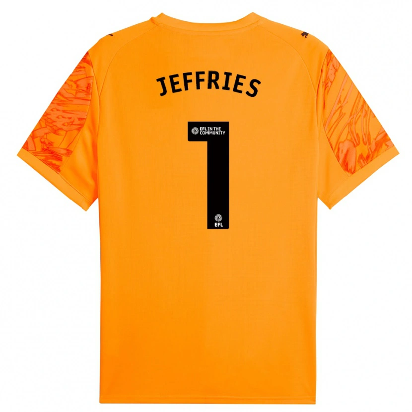 Danxen Men Josh Jeffries #1 Orange Black Goalkeeper Jersey 2025/26 T-Shirt