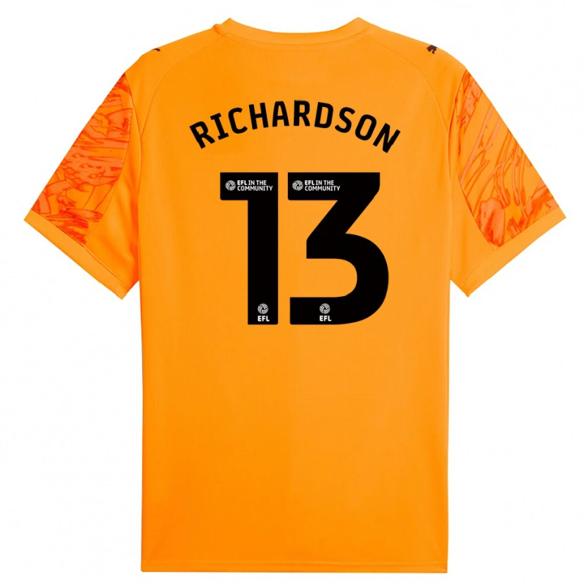Danxen Men Cale Richardson #13 Orange Black Goalkeeper Jersey 2025/26 T-Shirt