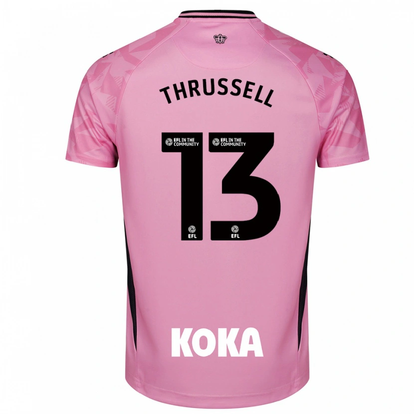 Danxen Men Sebastian Thrussell #13 Light Pink Black Goalkeeper Jersey 2025/26 T-Shirt