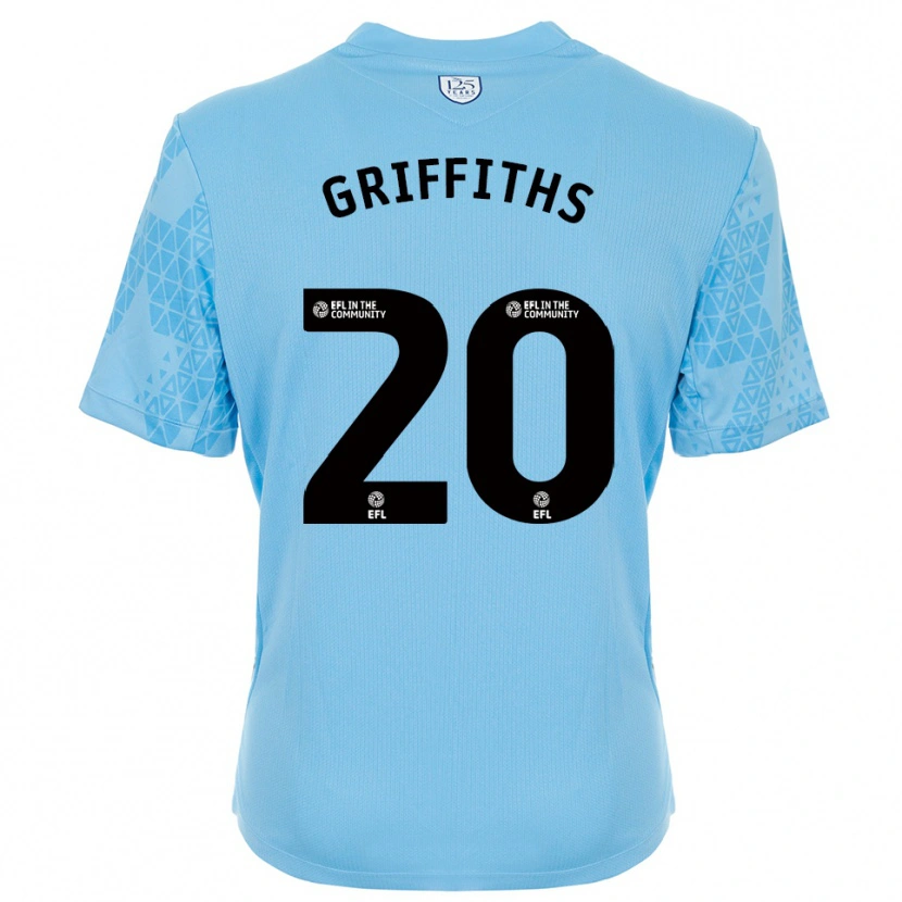 Danxen Men Josh Griffiths #20 Sky Blue Black Goalkeeper Jersey 2025/26 T-Shirt