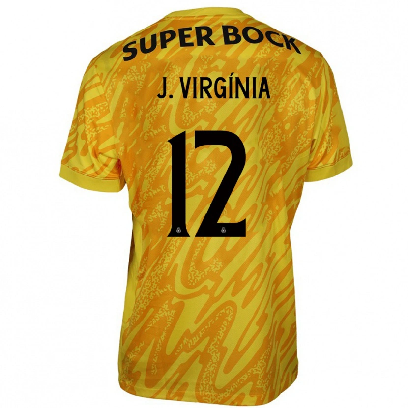 Danxen Men João Virgínia #12 Yellow Orange Goalkeeper Jersey 2025/26 T-Shirt