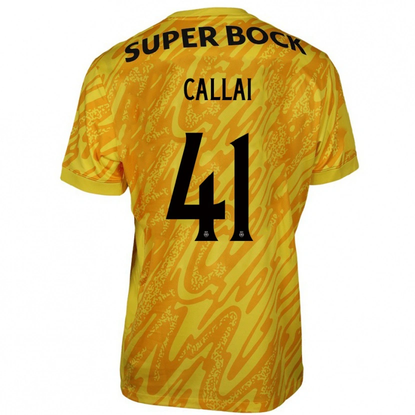 Danxen Men Diego Callai #41 Yellow Orange Goalkeeper Jersey 2025/26 T-Shirt