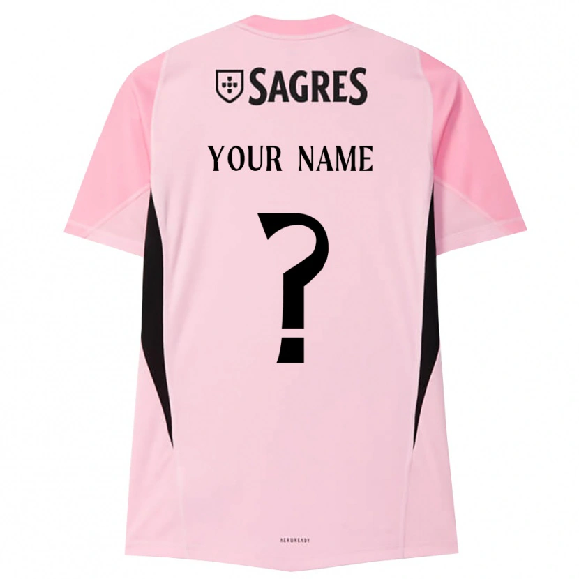 Danxen Men SL Benfica Pink Black Goalkeeper Jersey 2025/26 T-Shirt