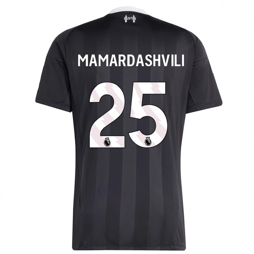 Danxen Men Giorgi Mamardashvili #25 Black White Goalkeeper Jersey 2025/26 T-Shirt