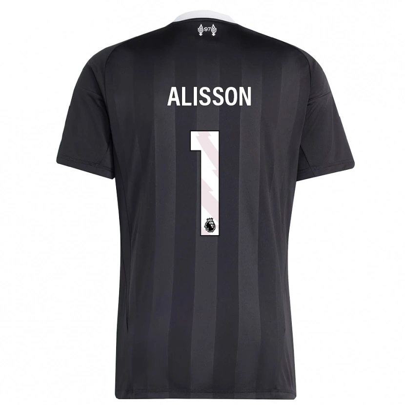 Danxen Men Alisson #1 Black White Goalkeeper Jersey 2025/26 T-Shirt