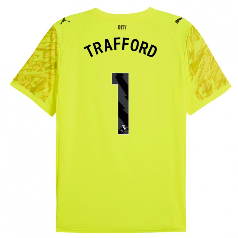 Danxen Men James Trafford #1 Yellow Orange Black Goalkeeper Jersey 2025/26 T-Shirt