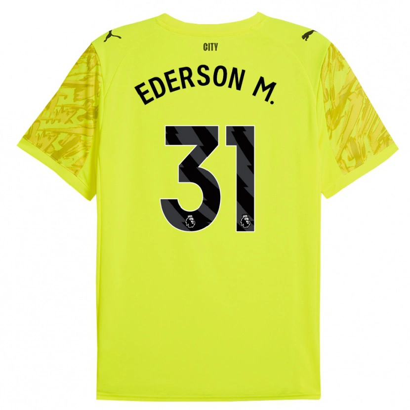 Danxen Men Ederson #31 Yellow Orange Black Goalkeeper Jersey 2025/26 T-Shirt