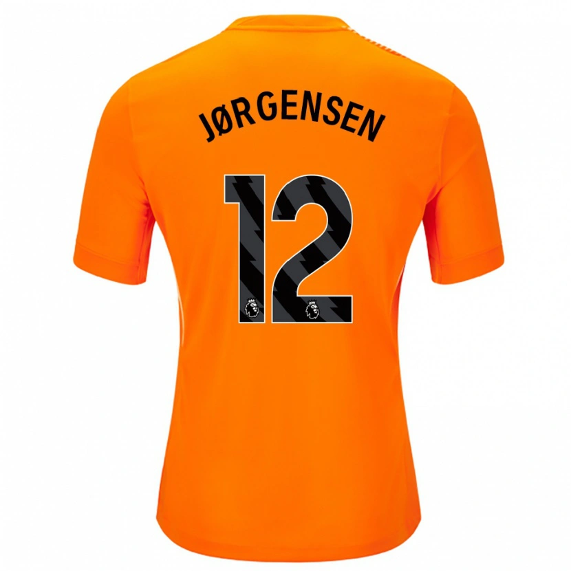 Danxen Men Filip Jørgensen #12 Orange Black Goalkeeper Jersey 2025/26 T-Shirt