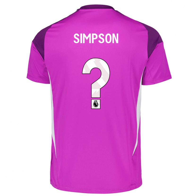 Danxen Men Carrie Simpson #0 Purple White Goalkeeper Jersey 2025/26 T-Shirt