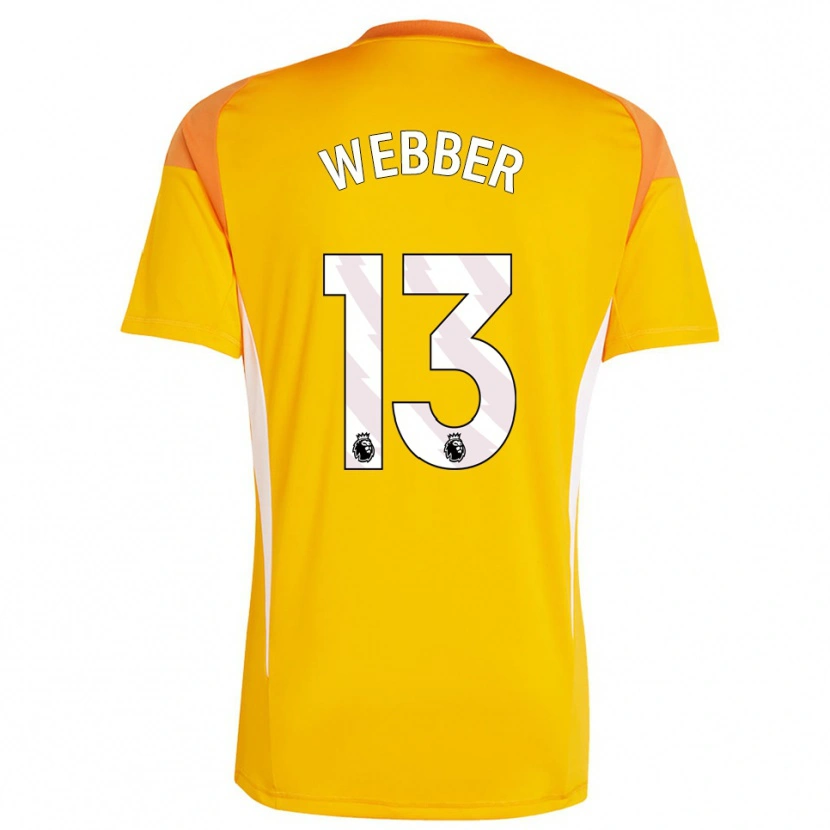 Danxen Men Amber Webber #13 Orange White Goalkeeper Jersey 2025/26 T-Shirt