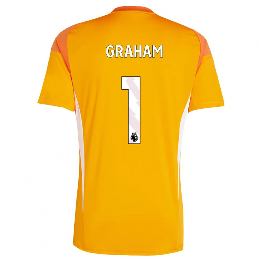 Danxen Men Ally Graham #1 Orange White Goalkeeper Jersey 2025/26 T-Shirt