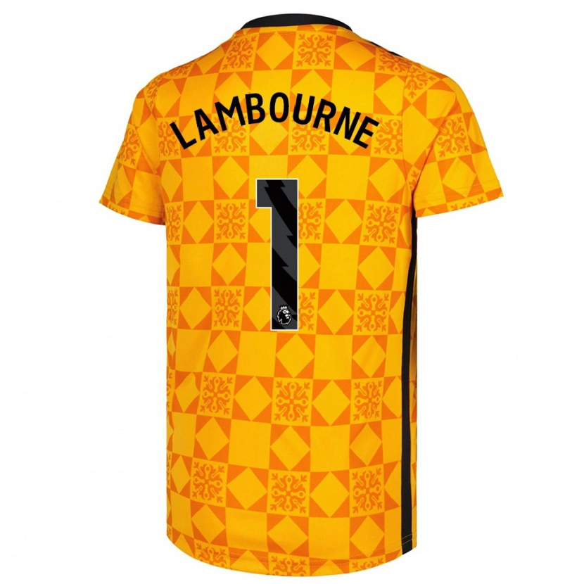 Danxen Men Demi Lambourne #1 Yellow Black Goalkeeper Jersey 2025/26 T-Shirt