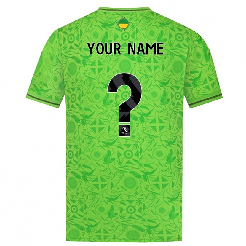 Danxen Men Wolverhampton Wanderers Green Black Goalkeeper Jersey 2025/26 T-Shirt