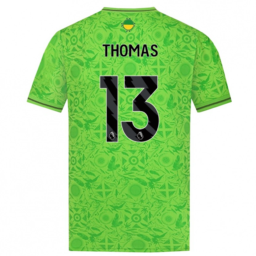 Danxen Men Bec Thomas #13 Green Black Goalkeeper Jersey 2025/26 T-Shirt