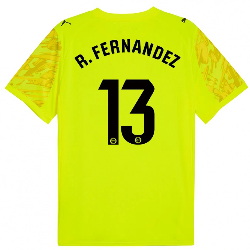Danxen Men Raúl Fernández #13 Yellow Black Goalkeeper Jersey 2025/26 T-Shirt