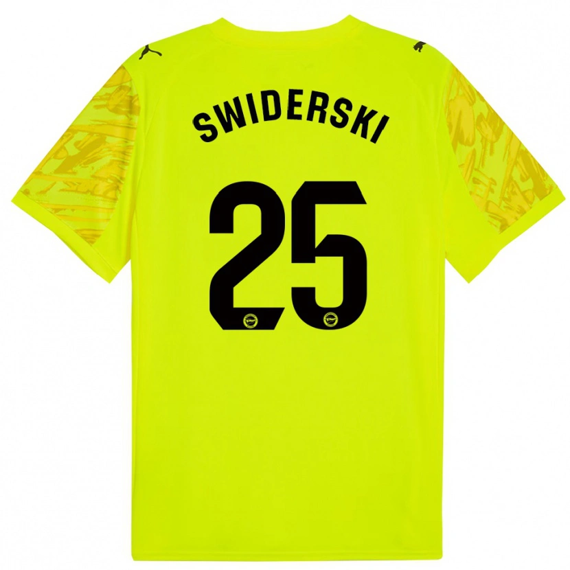 Danxen Men Grégoire Swiderski #25 Yellow Black Goalkeeper Jersey 2025/26 T-Shirt