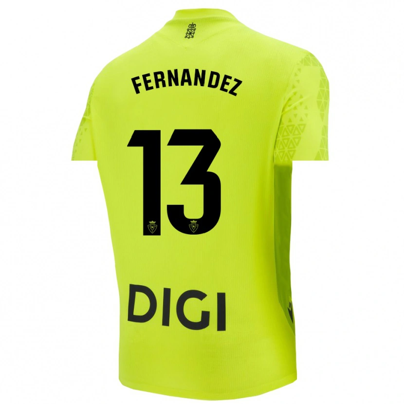 Danxen Men Aitor Fernández #13 Fluorescent Green Goalkeeper Jersey 2025/26 T-Shirt