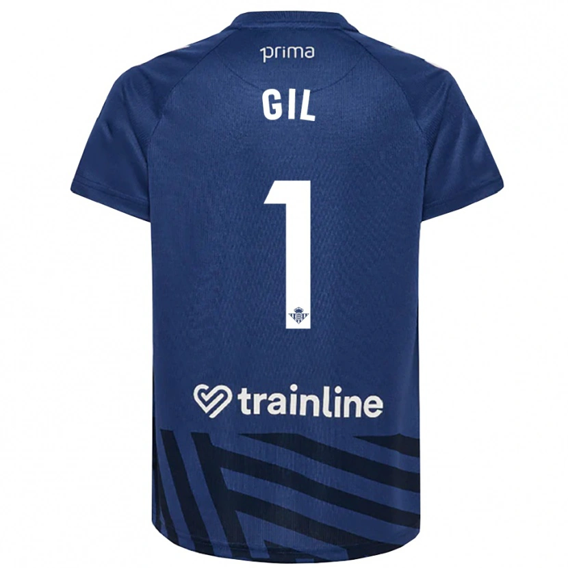 Danxen Men Noelia Gil #1 Royal Blue White Goalkeeper Jersey 2025/26 T-Shirt