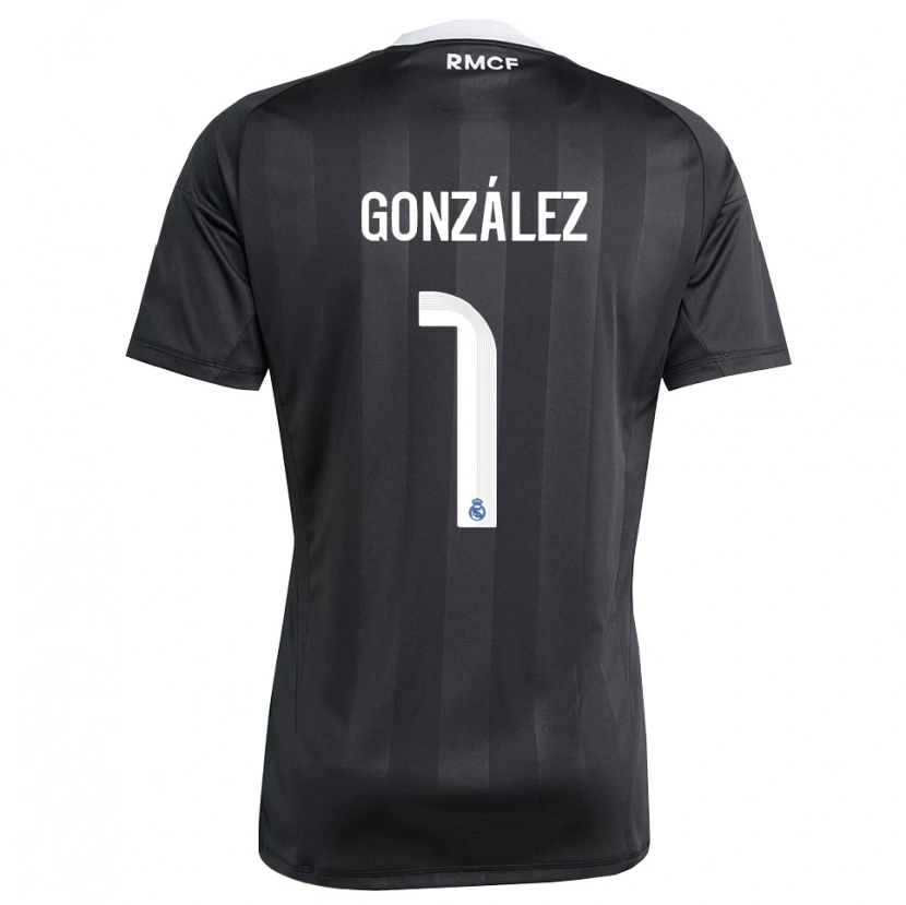 Danxen Men Álvaro González #1 Black White Goalkeeper Jersey 2025/26 T-Shirt