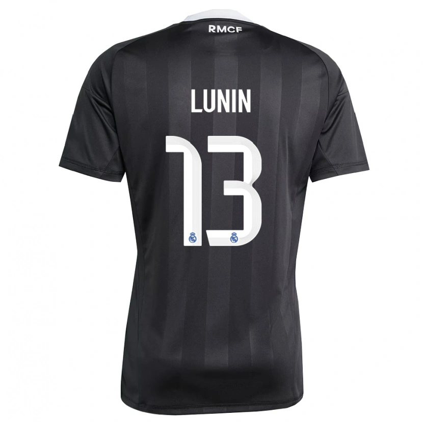 Danxen Men Andriy Lunin #13 Black White Goalkeeper Jersey 2025/26 T-Shirt