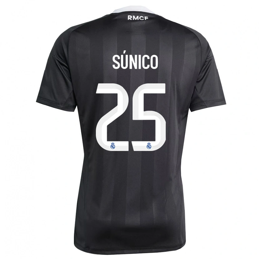 Danxen Men Guille Súnico #25 Black White Goalkeeper Jersey 2025/26 T-Shirt
