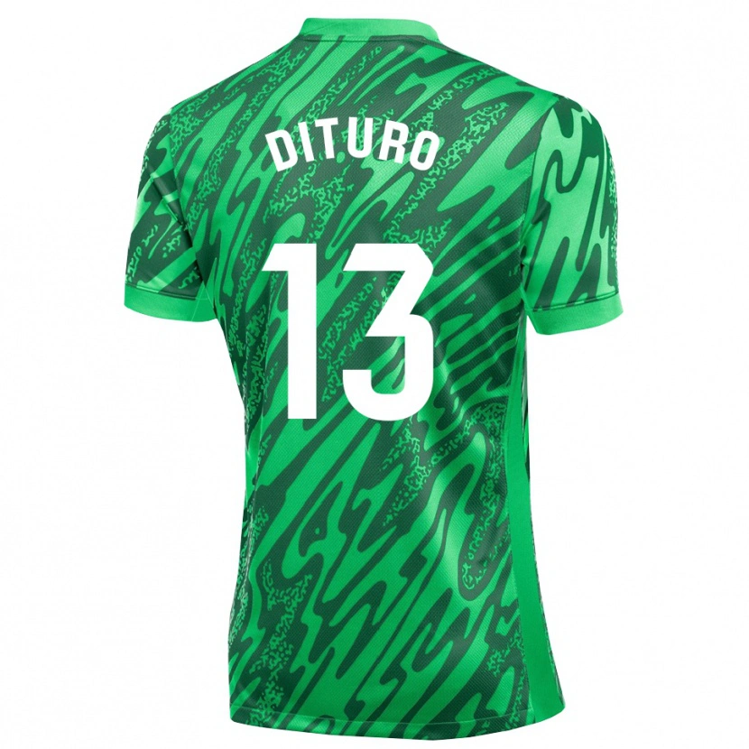 Danxen Men Matías Dituro #13 Dark Green White Goalkeeper Jersey 2025/26 T-Shirt