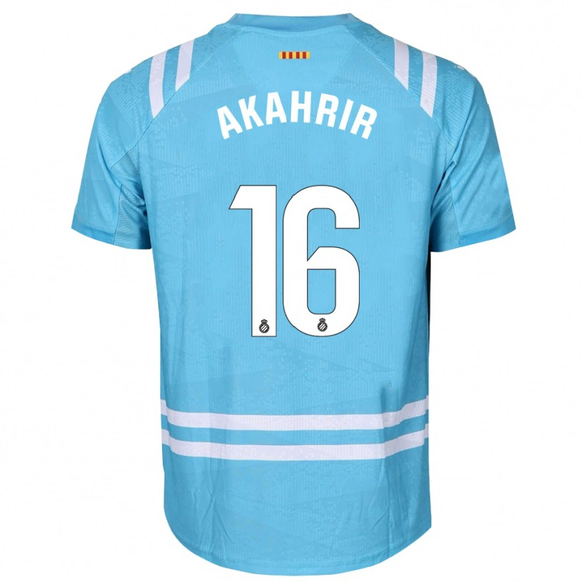 Danxen Men Mohamed Akahrir #16 Light Blue White Goalkeeper Jersey 2025/26 T-Shirt