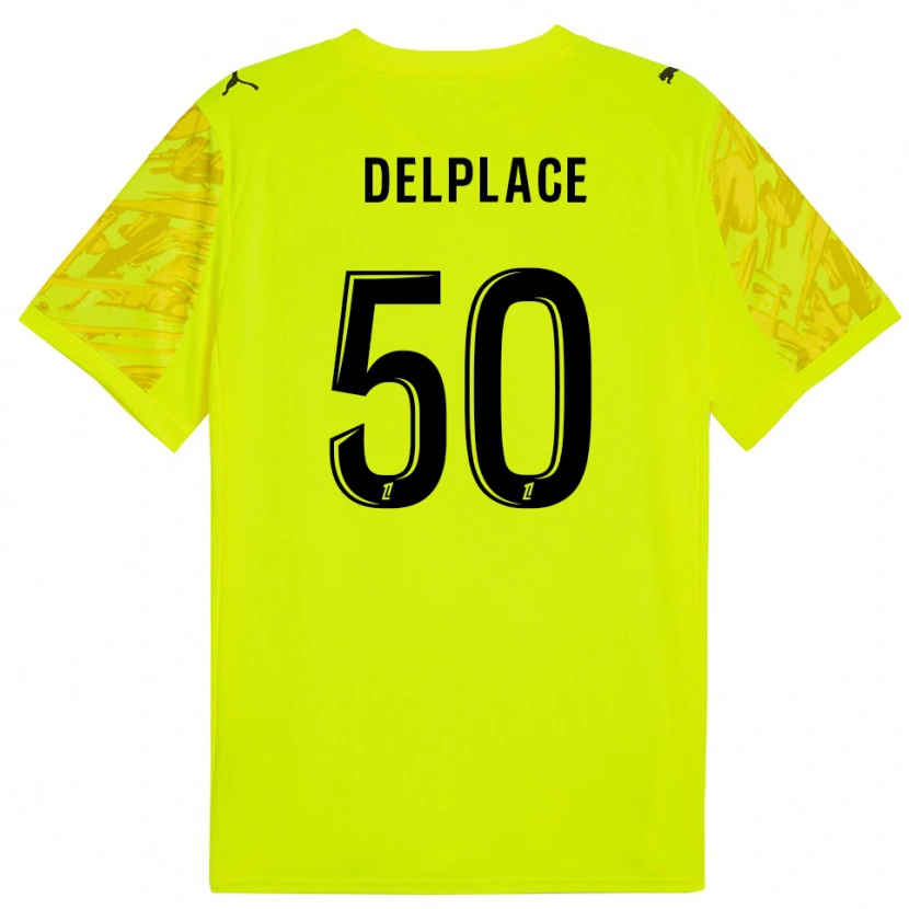 Danxen Men Adam Delplace #50 Fluorescent Green Black Goalkeeper Jersey 2025/26 T-Shirt