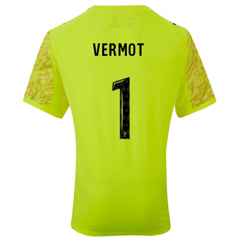 Danxen Men Théo Vermot #1 Fluorescent Green Black Goalkeeper Jersey 2025/26 T-Shirt
