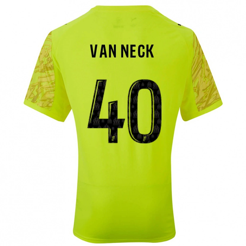 Danxen Men Jelle Van Neck #40 Fluorescent Green Black Goalkeeper Jersey 2025/26 T-Shirt