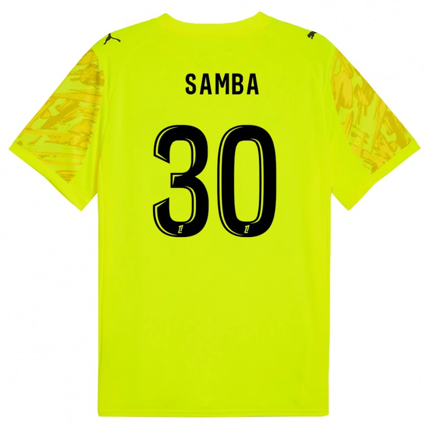 Danxen Men Brice Samba #30 Fluorescent Green Yellow Goalkeeper Jersey 2025/26 T-Shirt
