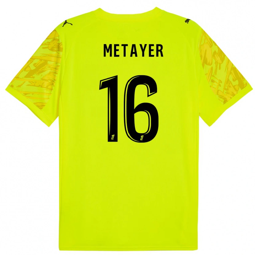 Danxen Men Maxence Metayer #16 Fluorescent Green Yellow Goalkeeper Jersey 2025/26 T-Shirt