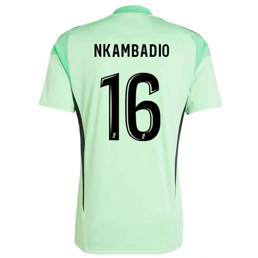 Danxen Men Obed Nkambadio #16 Light Green Black Goalkeeper Jersey 2025/26 T-Shirt